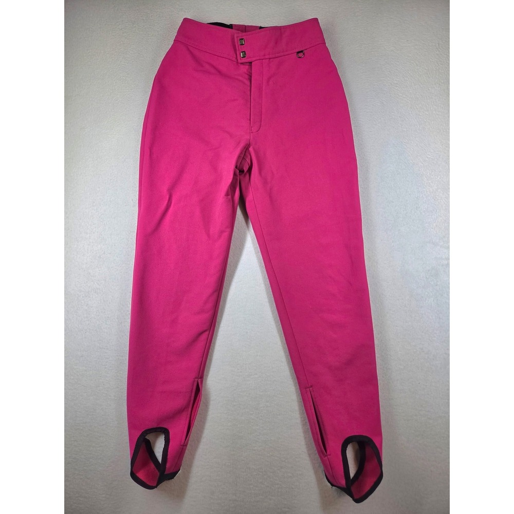 Kaelin Vintage Hot Pink Wool Blend Stirrup Ski Pants Japan Womens 8R Retro Skier